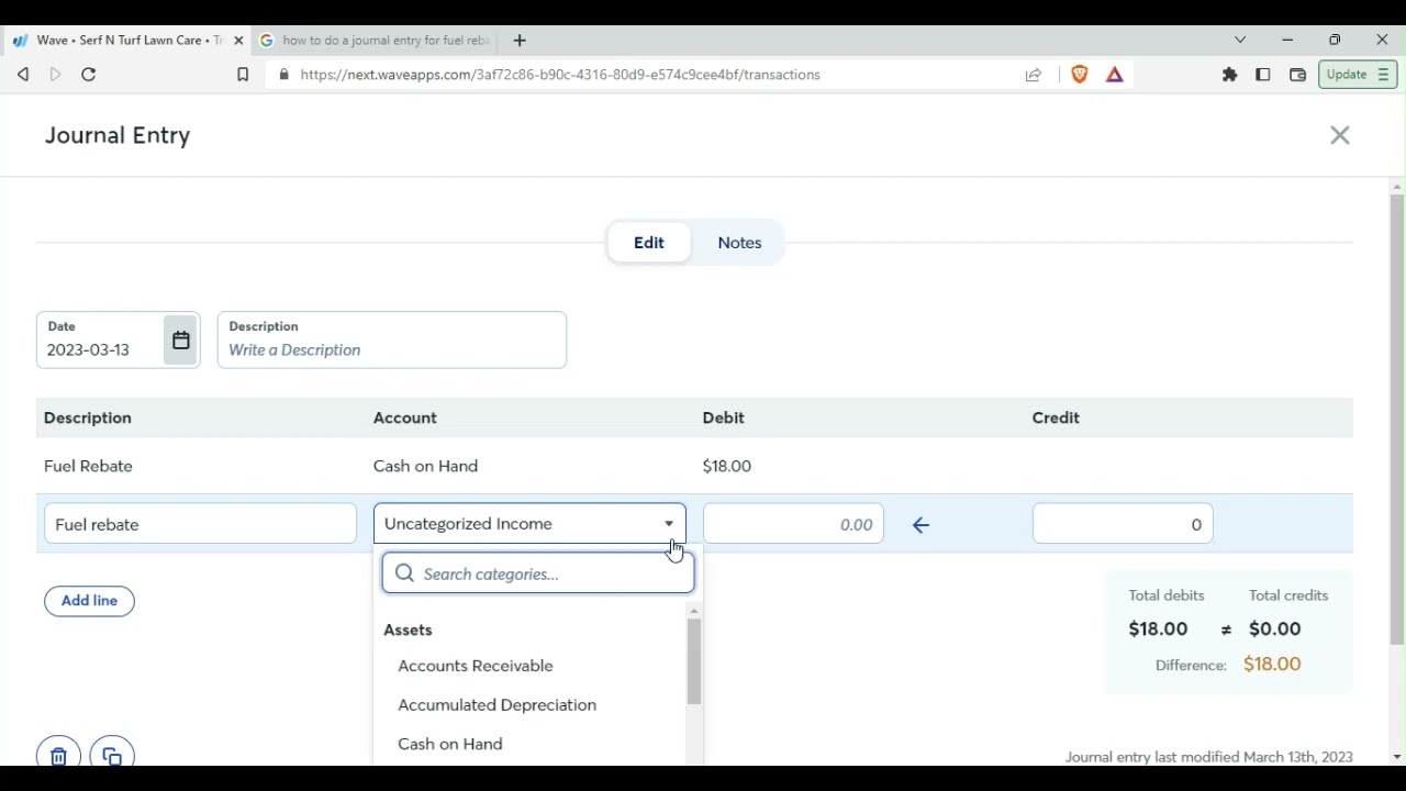 How To Record A Fuel Tax Rebate YouTube