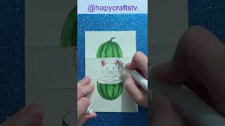 Surprise watermelon emoji card drawing viral