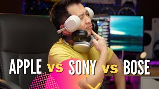 COMPARING 3 Highend Headphones in 2023 Bose QC45 vs Apple AirPods Max vs Sony WH1000XM5