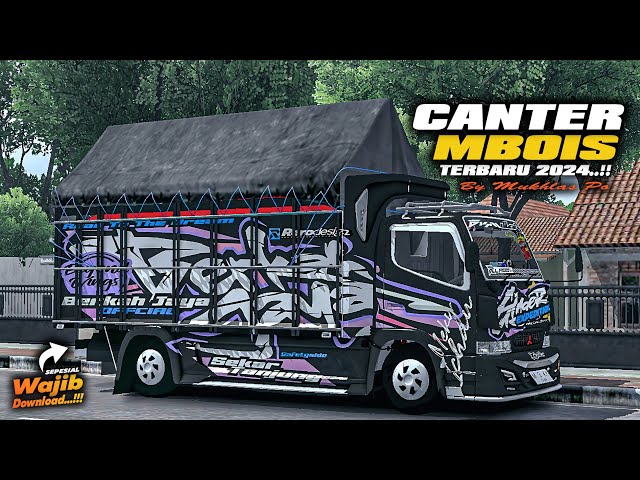 SHARE!! MOD TRUCK CANTER MBOIS TERBARU 2024 BY MUKHLAS || MOD BUSSID TERBARU class=