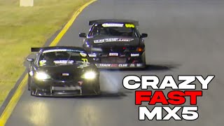 Insanely fast Mazda Mx5 Miata crushes R32 Nissan GTR