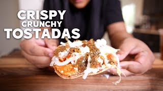 IM OBSESSED WITH THESE | CHICKEN TINGA TOSTADAS