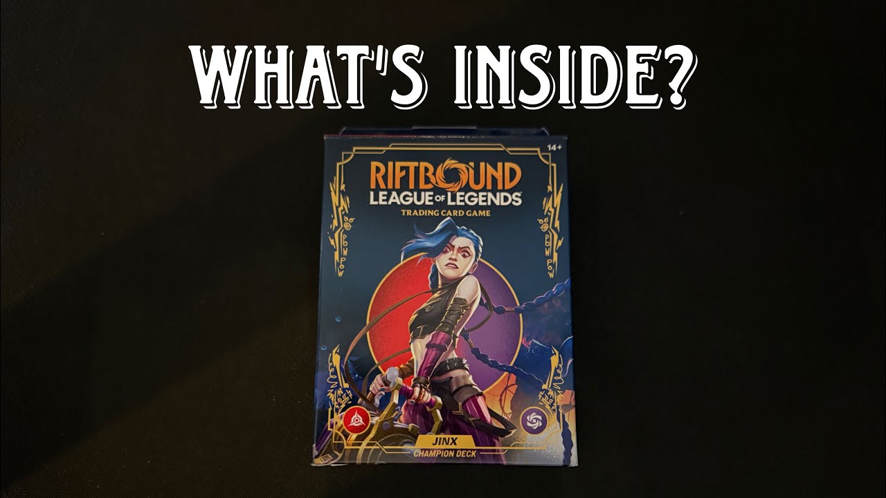 riftbound league of legends trading card game: champion deck- jinx Riftbound: TCG  Set One: Origins  De card deck is filled with aggressive units RIFTBOUND League of Legends TCG: