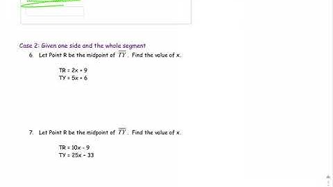 1.3 LT 5 Midpoint of a Segment Video 3