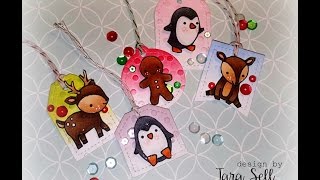 Handmade Holiday 2015: Day 9 ~ Mini Tags featuring Lawn Fawn & Pretty Pink Posh