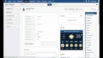 Local Weather and Time - VTiger Widget in Summary View