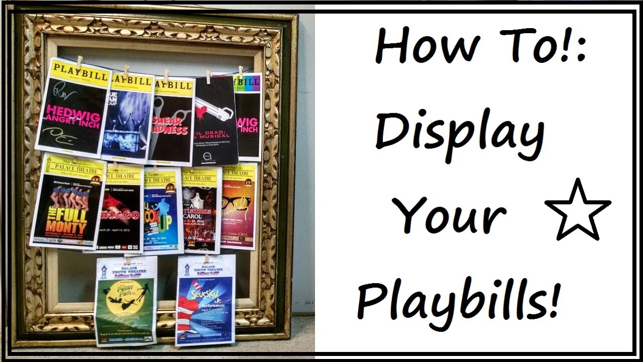 TUTORIAL! Playbill Display! Sewing Nerd! YouTube
