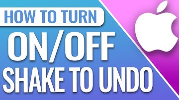 How To Turn On Or Off Shake To Undo On iPhone