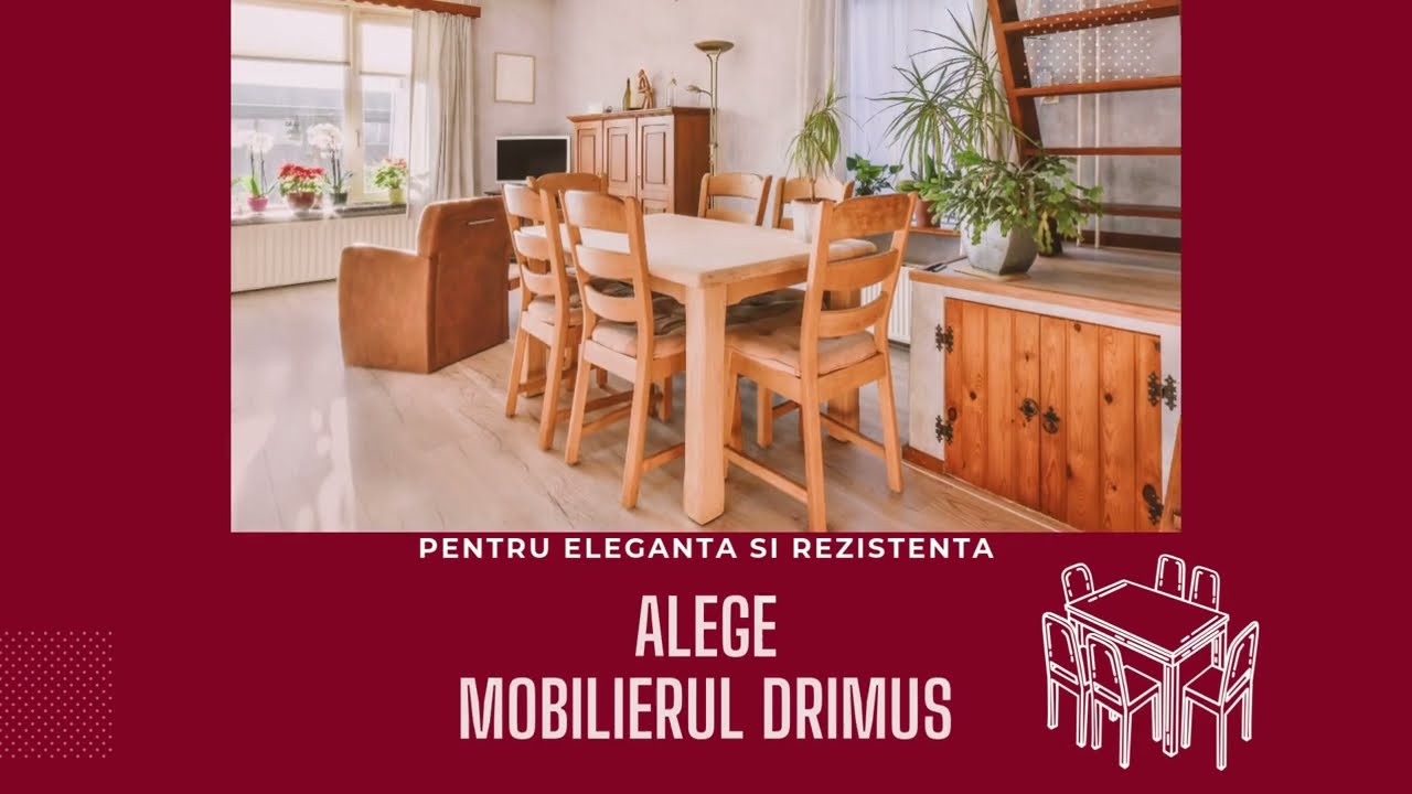 Set masa living si bucatarie extensibila SB Fan  si 4 scaune SB Tim tapiterie stofa, alb/maro