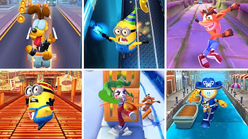 Crash Bandicoot On The Run - Minion Rush - Garfield Rush 🐈 (60 FPS UHD)