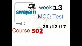 Course 502 week 13 mcq test - swayam portal - nios d.el.ed teachers. screenshot 2