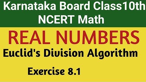 Real Numbers class 10 NCERT Math| Euclid
