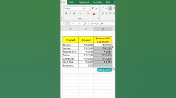 How to calculate Amount with GST 18% |  Ms Excel #shorts #excelmastery #excelshortcuts