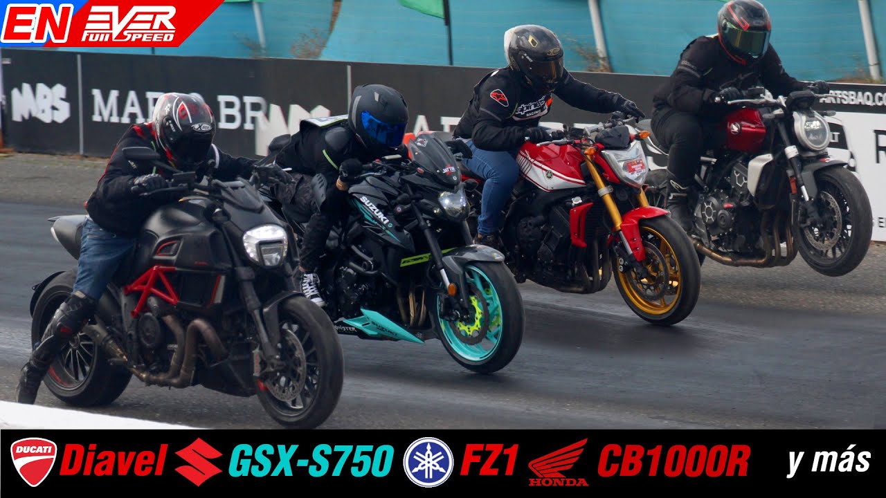 ДРЭГ-РЕЙСИНГ: Ducati Diavel 🆚 GSXS750 🆚 FZ1 🆚 CB1000R 🆚 Multistrada 🆚 GSR750 🆚 R6 🔥 Carnival Cup ...