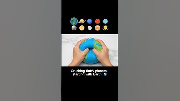 Fluffy Planets AI ASMR Squeezing & Crushing #shorts #satisfying #oddlysatisfying