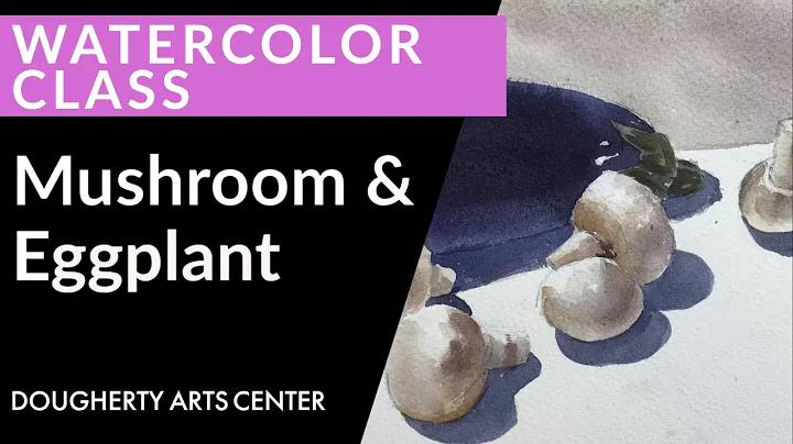 Paint a Mushroom and Eggplant in Watercolor