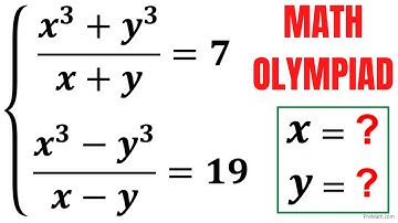Olympiad Mathematics | Learn how to solve the system for X and Y quickly | Math Olympiad Training