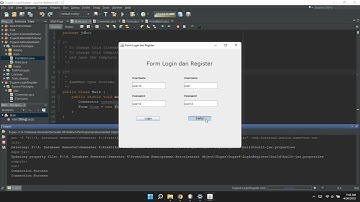 Demo Video Program Login dan Register - Praktikum Pemrograman Berorientasi Objek (123200041)