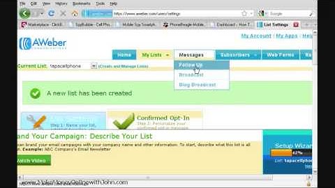 How To Set Up An Autoresponder Opt In Form Part 1 of 2