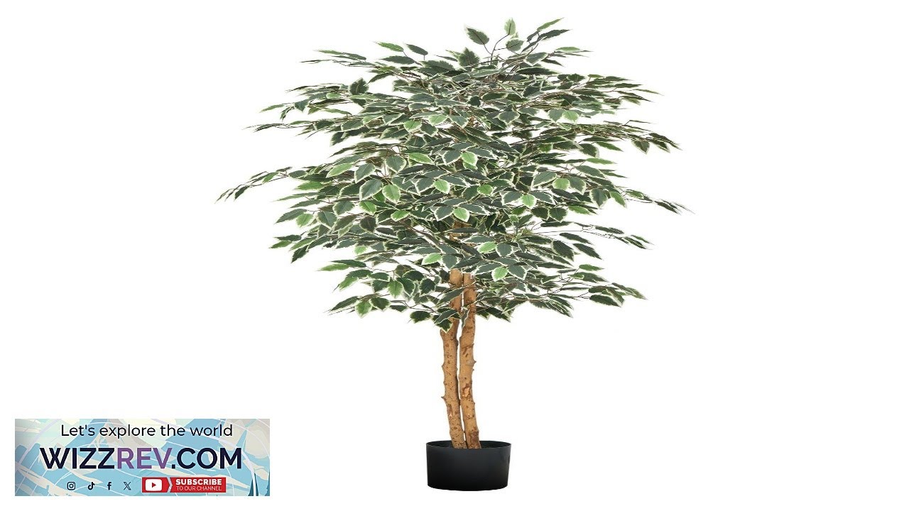 5FT Artificial Ficus Tree Tall Faux Plant with Black Pot for Indoor Review