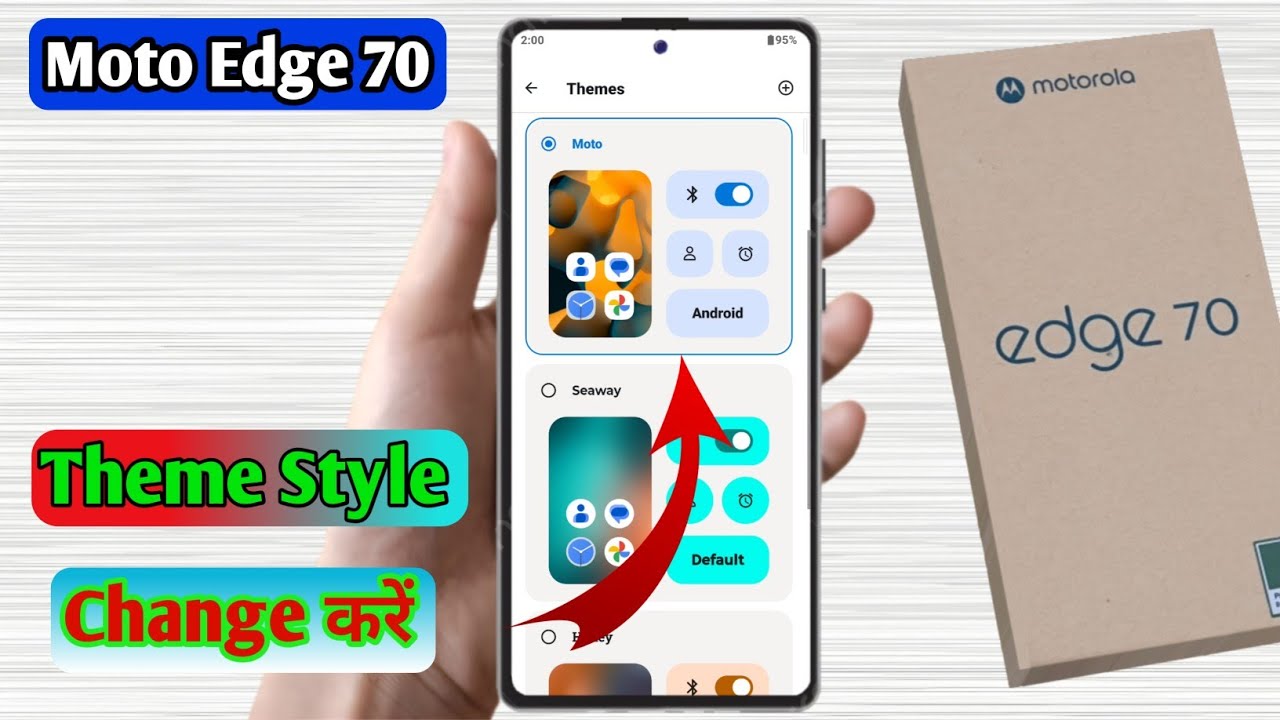 How to change theme in moto edge 70, moto edge 70 change theme