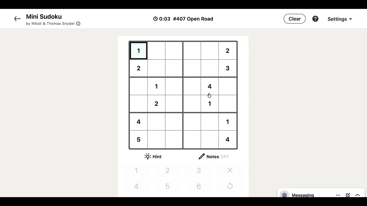 LinkedIn Mini-Sudoku Answer Today | 22 September 2026 - Puzzle #407