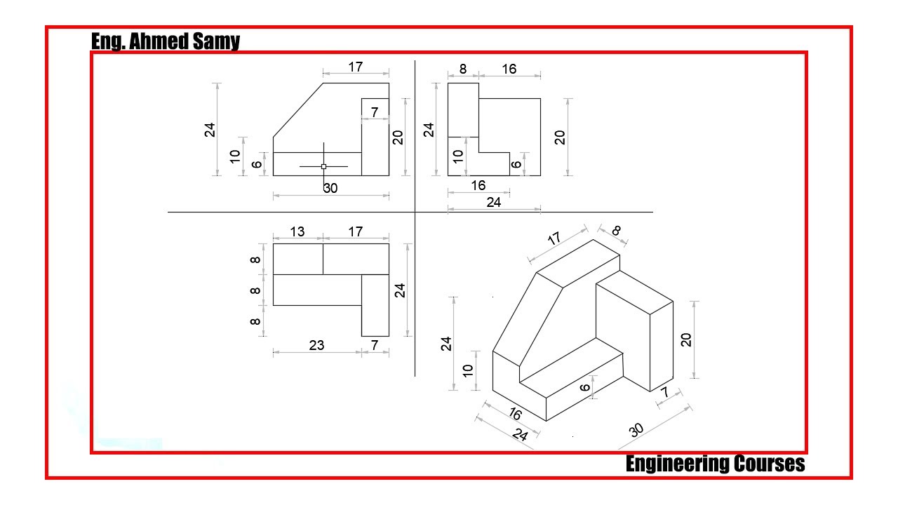 استنتاج المساقط الثلاثة من الايزومترك - الحلقة الاولي