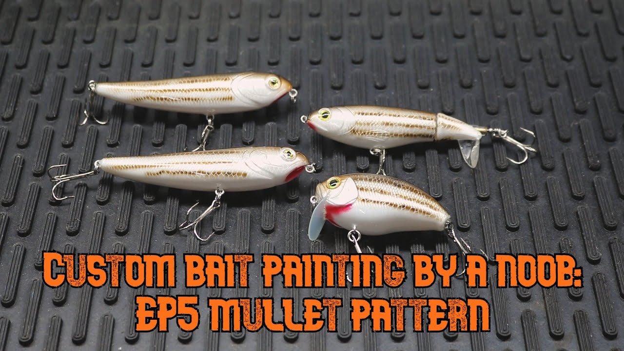 Custom bait painting by a noob: EP5 mullet pattern 