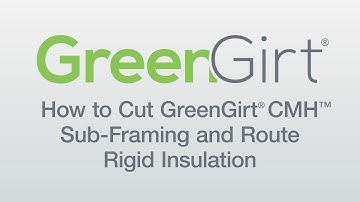 How to Cut GreenGirt CMH Sub-Framing and Route Rigid Insulation