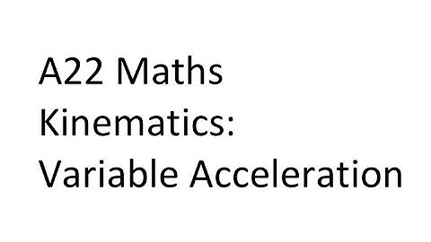 Variable Acceleration Video