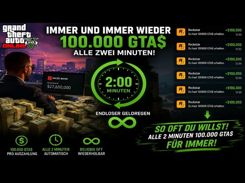 GENIUS! OVER AND OVER EVERY 2 MIN. +$100,000 IN GTA 5 ONLINE DIRECTLY TO YOUR ACCOUNT FOR NOTHING