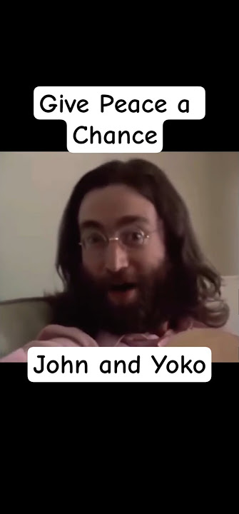 The Beatles : John Singing Give Peace A Chance #thebeatles