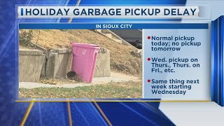 Holiday Garbage Pickup Delay
