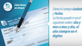 Banco del Pacífico: Cómo llenar un heque