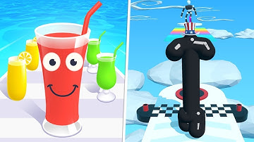 Tall Man Run vs Juice Run PRO LEVELS | Top Gameplay Mobile Walkthrough Videos @peargamers @BLU