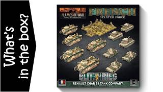 Blitzkreig French Char 1b Tank Company Flames of War Early War FULL BOX breakdown & Review