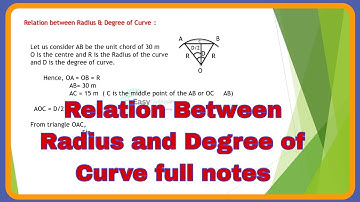 Relation Between Degree of curve and Radius🧑‍🦰🧑‍🦰 What is Degree of Curve and one degree curve
