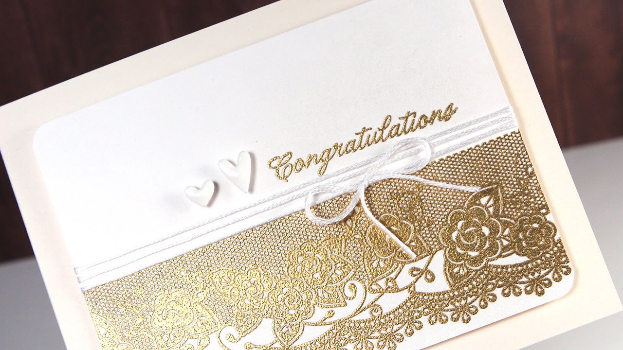 Lace Congratulations - Make a Card Monday #214 kwernerdesign 2018