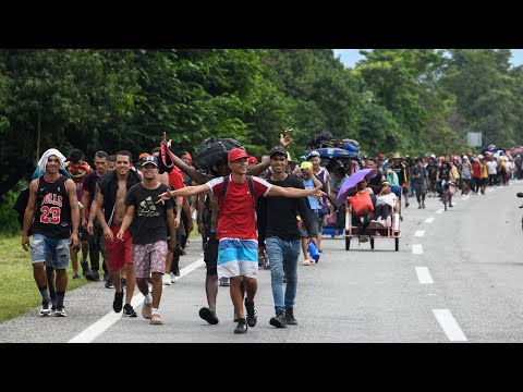 Караван мигрантов пытается добраться до США до вступления в должность Дональда Трампа