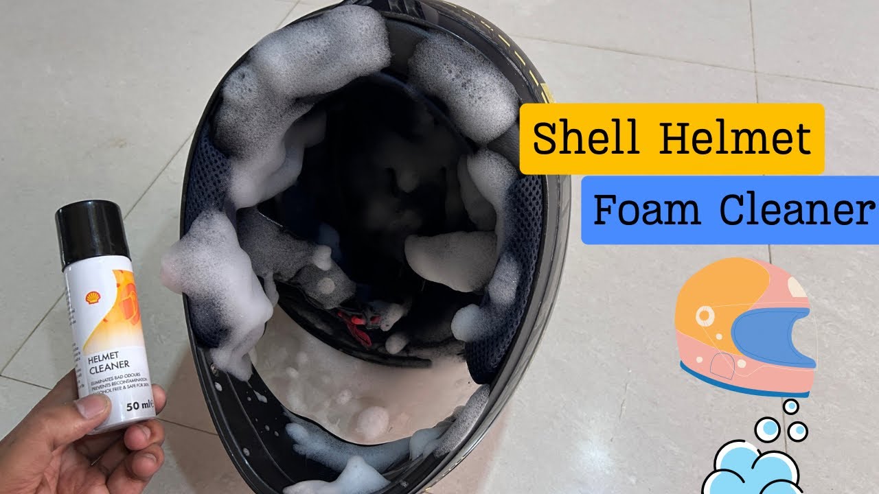 Shell Helmet cleaner with foam | Helmet cleaning in 5 min 