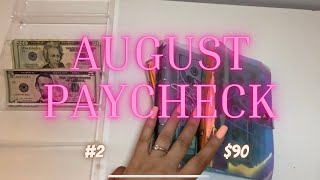 August 2023|Cash Envelope Stuffing| Sinking Fund Update| Aug Pay #2| $90| @cashenvelopestuffing