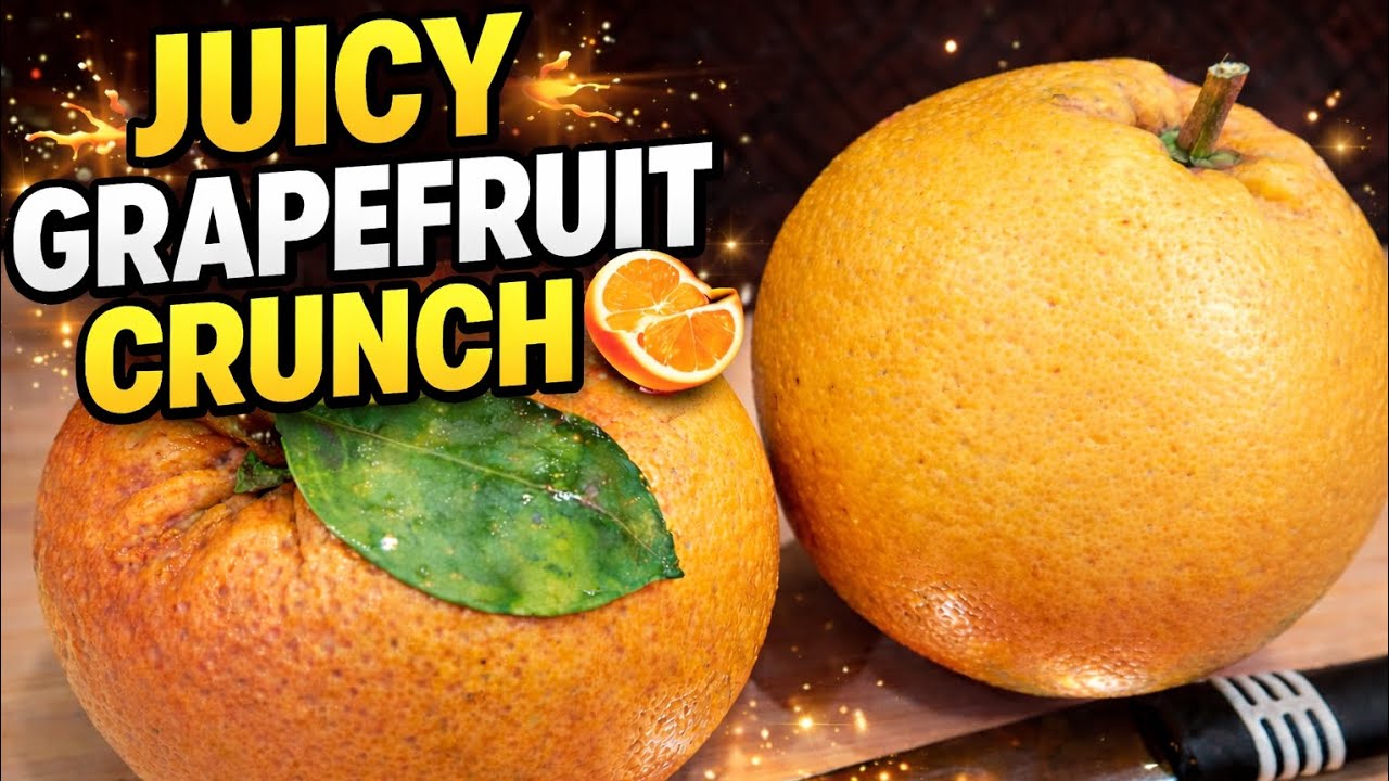 Dangerously Satisfying GRAPEFRUIT CUTTING ASMR 🍊🔪 Sleep & Relax | No Talking | Juicy Citrus Crunch