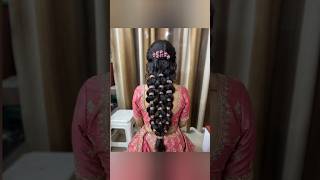 ✨Eye Makeup With Hairstyle ✨| | Bridal Braid Hairstyle By @madhumakeupofficial #viral #shorts