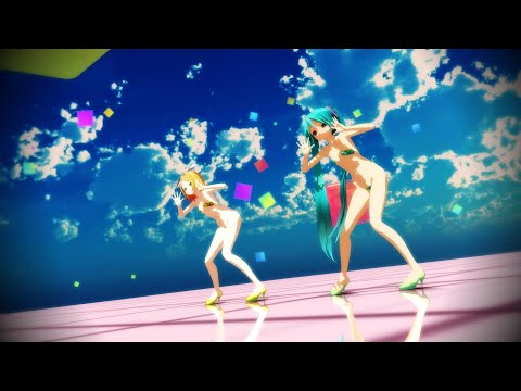 あぴミク・508リン水着『WAA!!!!』【MMD MV】