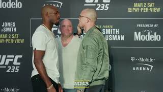 Ufc 235 Jon Jones Vs. Anthony Smith Media Day Staredown - Mma Fighting