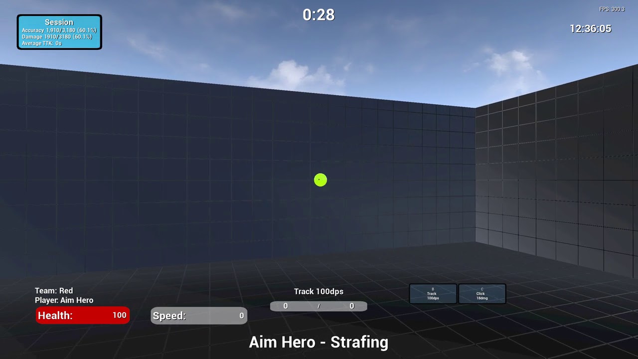 KovaaK's FPS Aim Trainer | Aim Hero - Strafing | 3735.0 61.15% | 18/10/2018