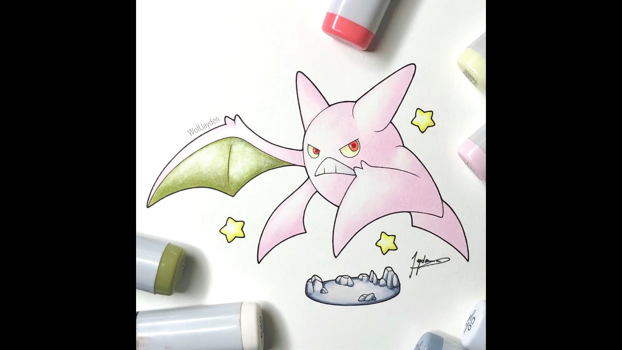 Drawing a shiny crobat 