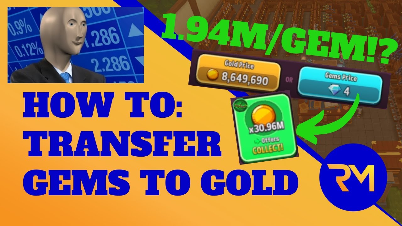 How To Transfer Gems To Gold (1.94M/Gem!?) FULL GUIDE Titans
