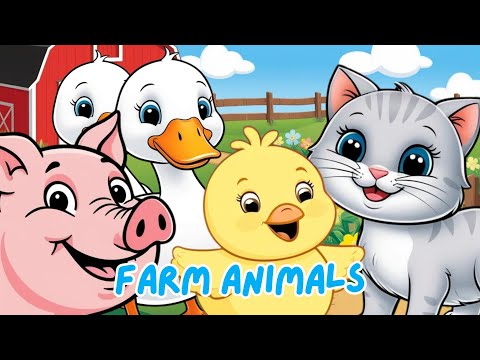 Farm Animal Sounds Song 🐮🐷 Nursery Rhyme for Kids Learn Farm Animal Names and Sounds