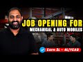 Mechanical Engineering Jobs 2025 | B.E Mech Freshers Placement Support |